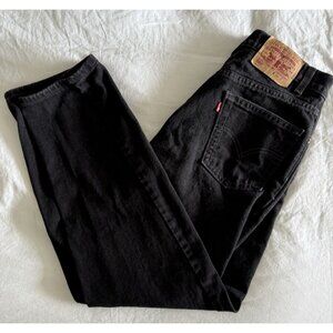 Vintage Levis 550 Mens Jeans 30x30 Black Batwing Tag Relaxed Fit Denim Y2K